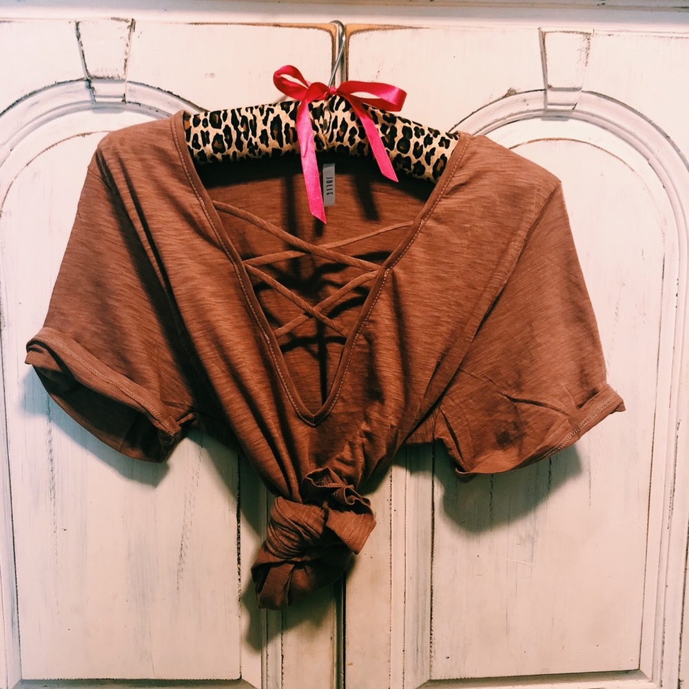 Knit Crisscross Tee